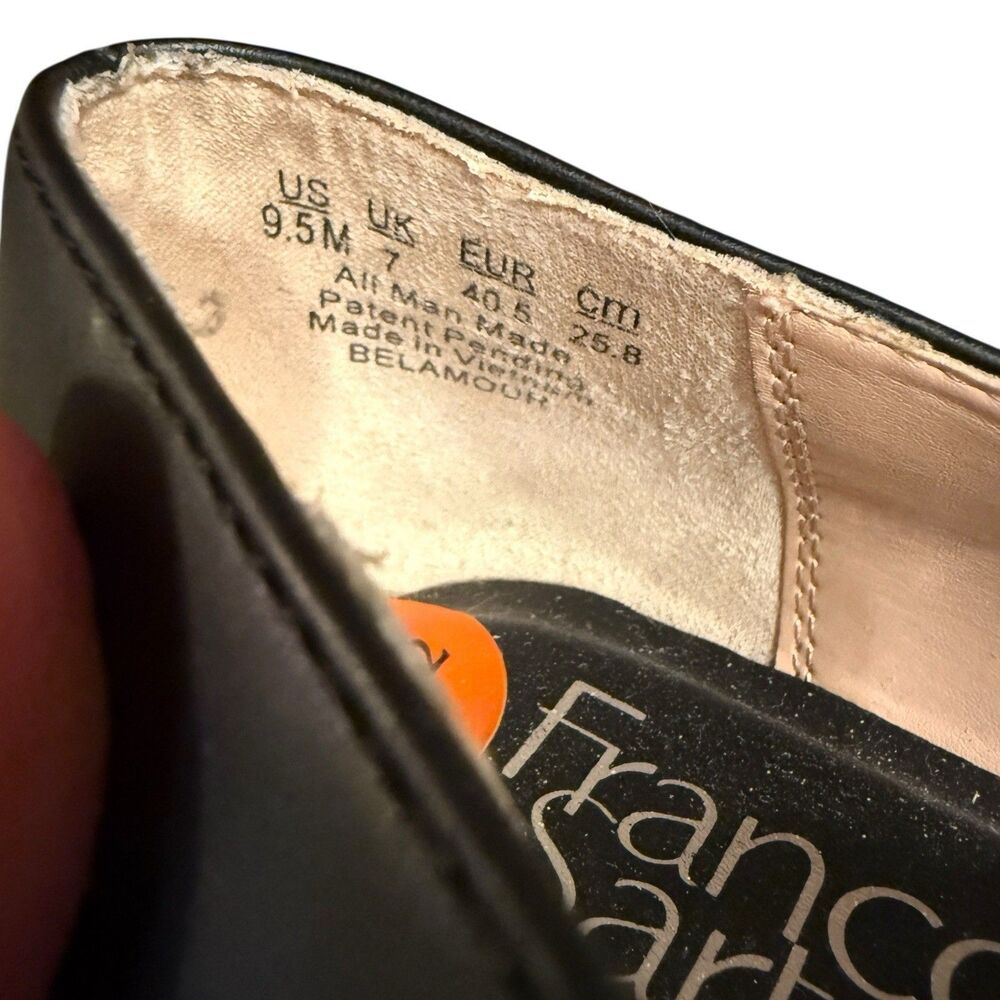 Franco Sarto Shoes Womens 9.5M Belamour Loafers Flats Black Faux Leather Slip On - Picture 6 of 7